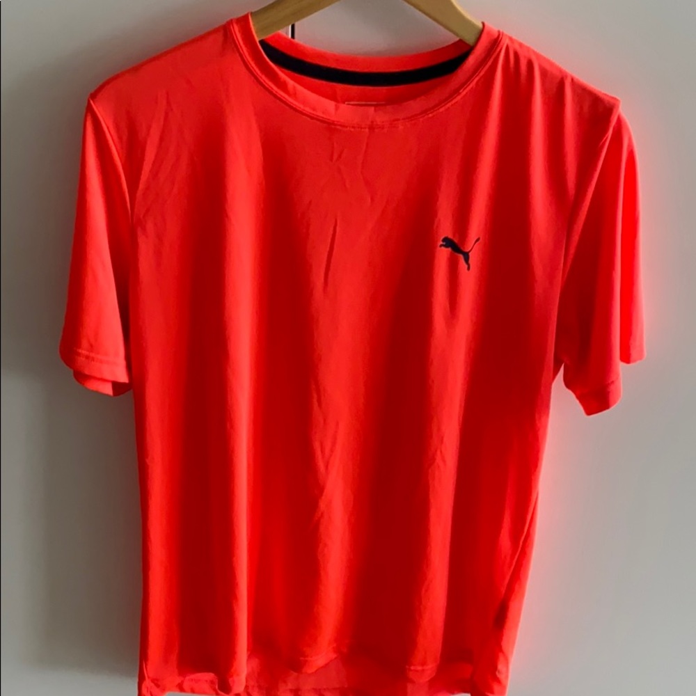Orange / Pink Puma Performance Tee Shirt